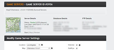 The first in-house Survival Servers control panel