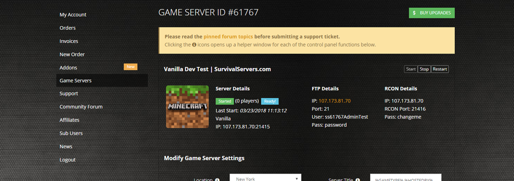 minecraft survival server