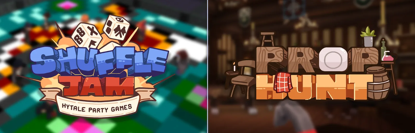 Shuffle Jam and Prop Hunt, the two Hytale minigames added with Chapter 1.