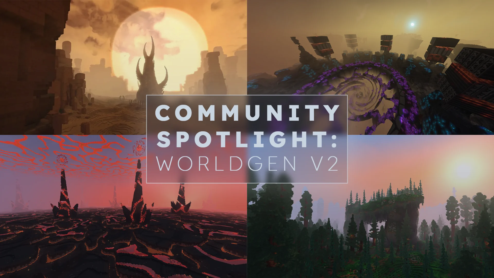 A Hytale landscape built with the WorldGen V2 tools showcased in Update 6.