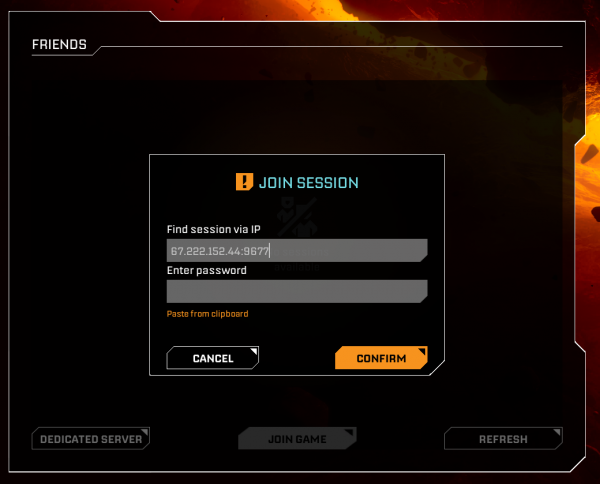 Join Dedicated Server